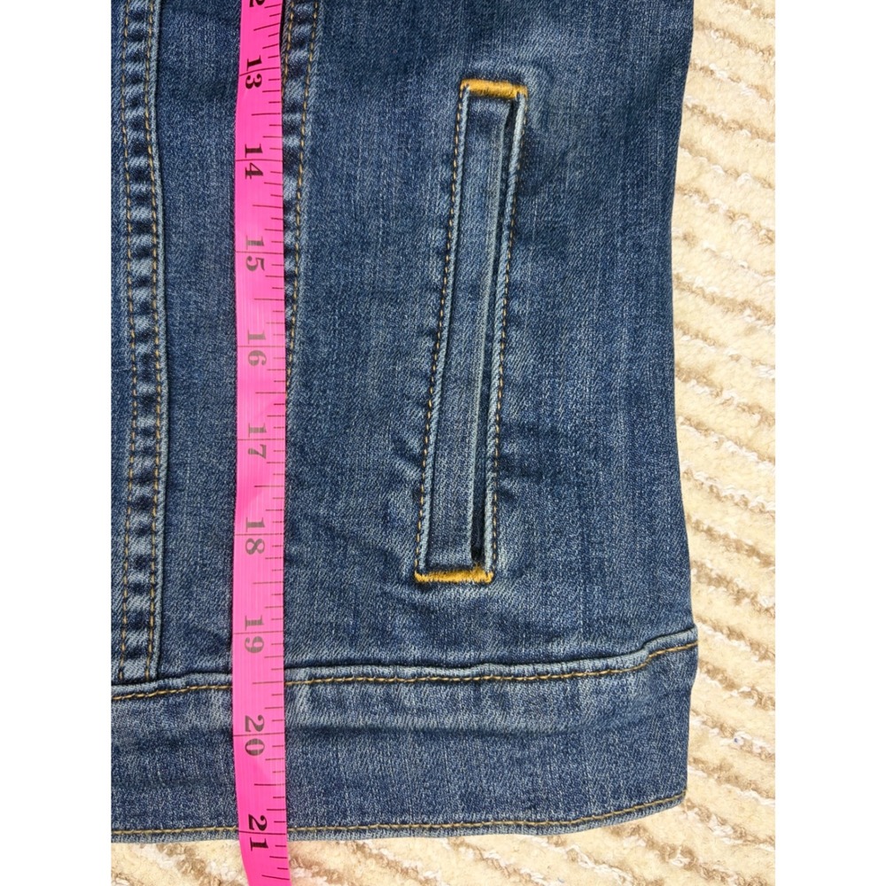 Levis Womens Original Trucker Denim Jacket Medium Wash Blue Stretch Classic S - Picture 6 of 6